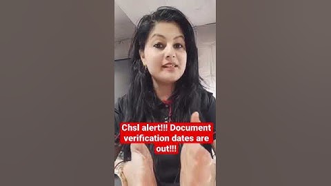 Chsl alert!!! Document verification dates are out!!! #chsl #sscadda247 #sscadda247live #result #ssc