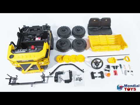 Camion Elettrico per Bambini 2 Posti 24V CAT Caterpillar – Camion da cantiere con Cassone Ribaltabile MT-904 Video