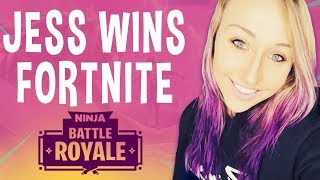 Jess Wins First Fortnite Game!! - Fortnite Battle Royale Gameplay - Ninja