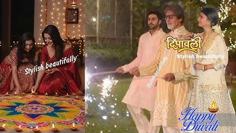 Aishwarya Rai Aaradhya Bachchan Diwali 2025! Aaradhya making rangoli,crackers with Jaya Amitabh 🥰