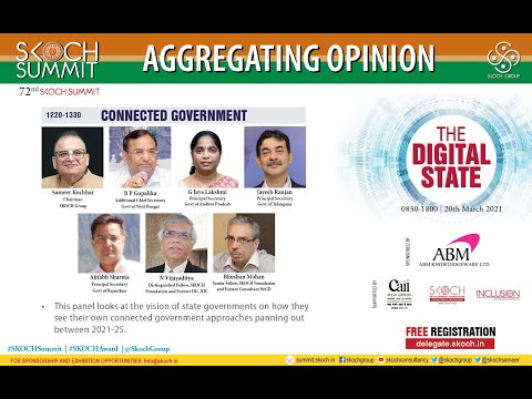 Panel: Connected Government at 72nd SKOCH Summit: The Digital State | 20th March 2021