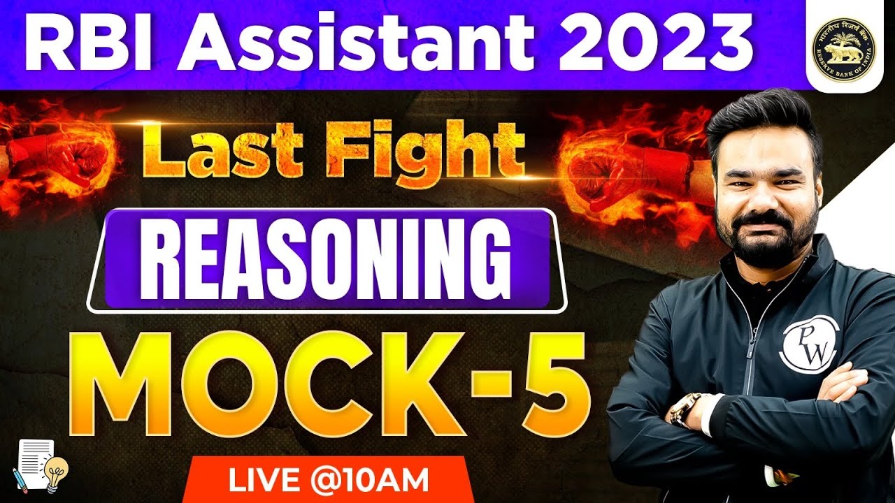RBI Assistant 2023 | RBI Assistant Reasoning Mock Set 5 | RBI Assistant ...