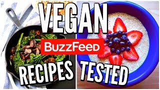 Buzzfeed Food Recipes TESTED! Vegan Breakfast, Snacks, and Dinner