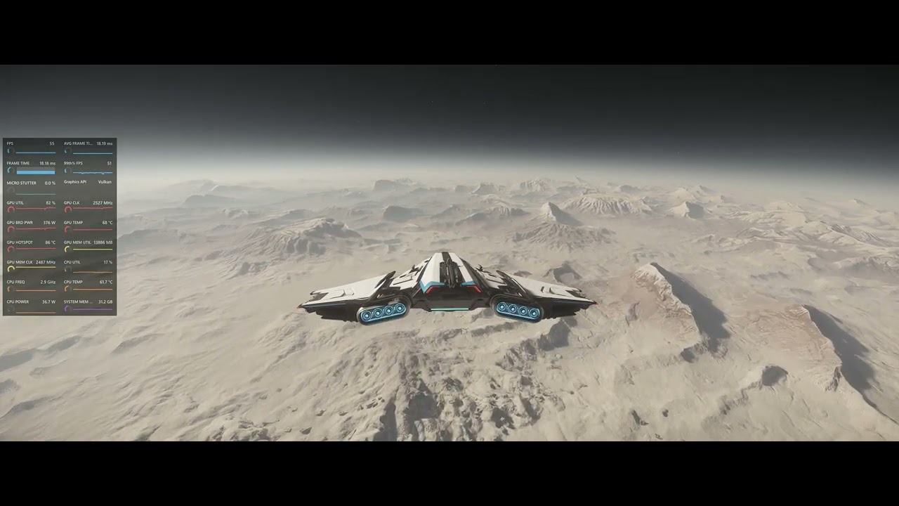 Star Citizen Testing 3.23 Vulkan Renderer Frame Gen on and off - YouTube
