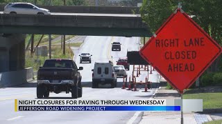 Construction causing nightly Jefferson Road closures in Kanawha County