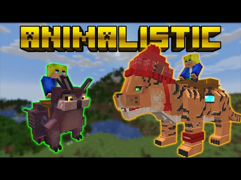 НОВЫЕ МАГИЧЕСКИЕ ПИТОМЦЫ В МАЙНКРАФТ | ОБЗОР МОДА MINECRAFT НА ЖИВОТНЫХ Animalistic 1.19.2