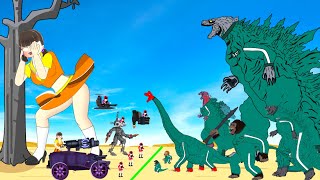 : Evolution Of GODZILLA & KONG, Shin GODZILLA, DINOSAUR Playing Squid Game 2 Animation |    2