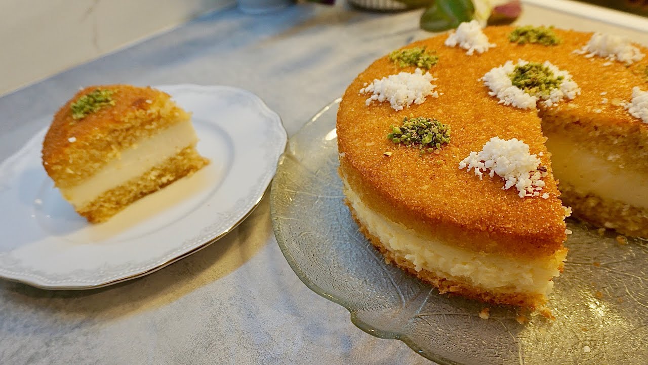 شیرینی بەسبوسە بەقشتە/ #بسبوسه_بالقشطه #cake #کیک