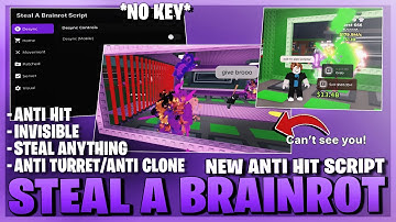 Steal A Brainrot Script *NO KEY* - Anti Hit, Auto Buy, Instant Steal, Brainrot Spawner & More! ☠️👾