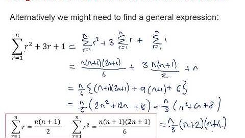 OCR Pure Core: Sequences & series 1-4