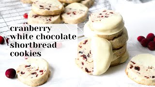 Cranberry White Chocolate Shortbread Cookies