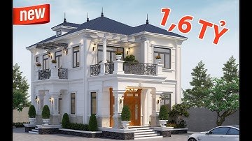 1,6 tỷ TRỌN GÓI biệt thự 2 tầng MÁI NHẬT tân cổ điển tại THÁI NGUYÊN do MAXHOME thiết kế thi công