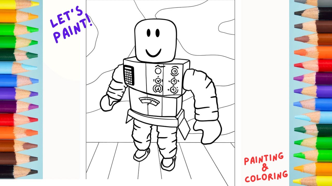 MR ROBOT - ROBLOX COLORING PAGES | Painting and Coloring 4 Kids - YouTube