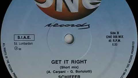 Schiffer - Get It Right (Short Mix) 1988