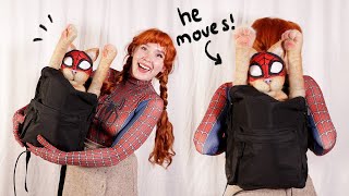 I Made the SpiderMan Cat Backpack! (and he MOVES)