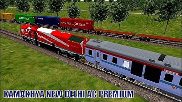 Kamakhya New delhi AC Premium Express Part 1 in MSTS Open Rails by Sumit Mehrotra
