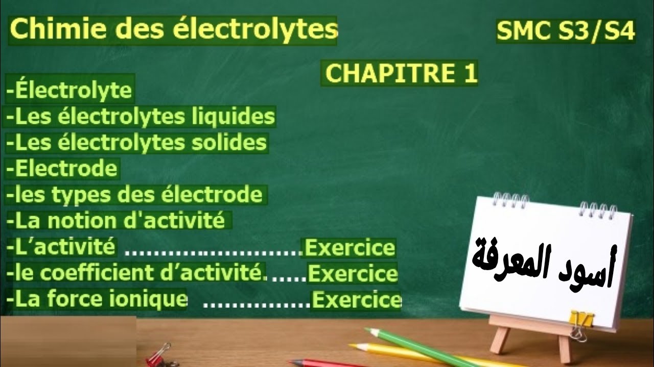 Chimie des électrolytes SMC S3 Chapitre 1 L’activitécoefficient d — free download