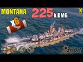 Montana 6 Kills &amp; 225k Damage | World of Warships Gameplay