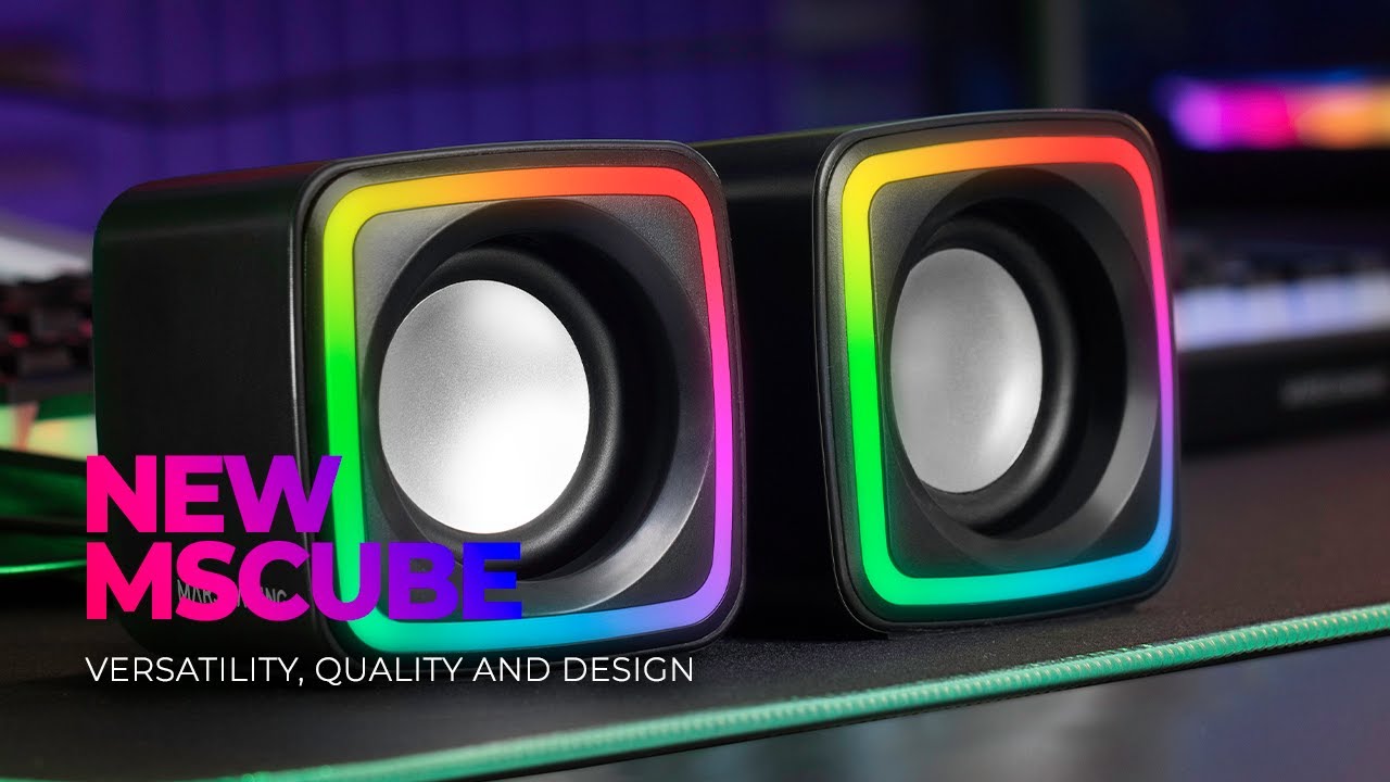 Mars Gaming MSCUBE Altavoces Gaming RGB DSP 8W Negros