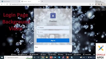 Login Page Background Video in Oracle Apex | Mr Gactack
