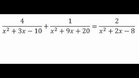 Solving Rational Equations - Linear One Solution Example 3
