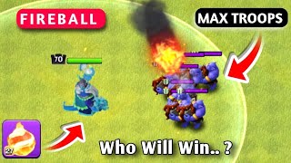 Epic fireball New Abilities vs Th-16 Max Troops |Clash of Clans 🔥