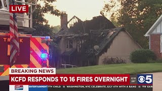 Fire destroys Northland home after busy night for Kansas City firefighters
