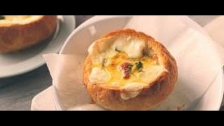 طريقة الخبز المحشي بيض بالفرن لذيذ