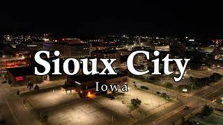 Sioux City By Night - 4K Aerial Tour