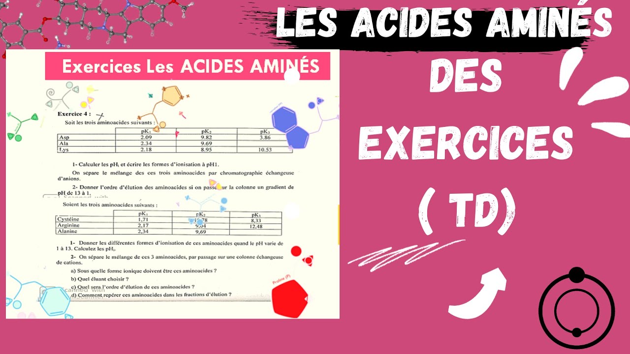 📣Les Acides Aminés  DES: EXERCICES [ Ionisation & chromatography ] #BIOCHIMIE #MEDECINE #SNV