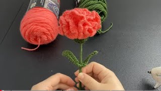 Tutorial a crochet: Flor clavel facil y sencilla de hacer