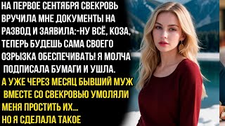 видео: НА 1 СЕНТЯБРЯ СВЕКРОВЬ ВРУЧИЛА МНЕ ДОКУМЕНТЫ НА РАЗВОД И ЗАЯВИЛА:-НУ ВСЁ, КОЗА, ТЕПЕРЬ БУДЕШЬ САМА ! картинка: НА 1 СЕНТЯБРЯ СВЕКРОВЬ ВРУЧИЛА МНЕ ДОКУМЕНТЫ НА РАЗВОД И ЗАЯВИЛА:-НУ ВСЁ, КОЗА, ТЕПЕРЬ БУДЕШЬ САМА !