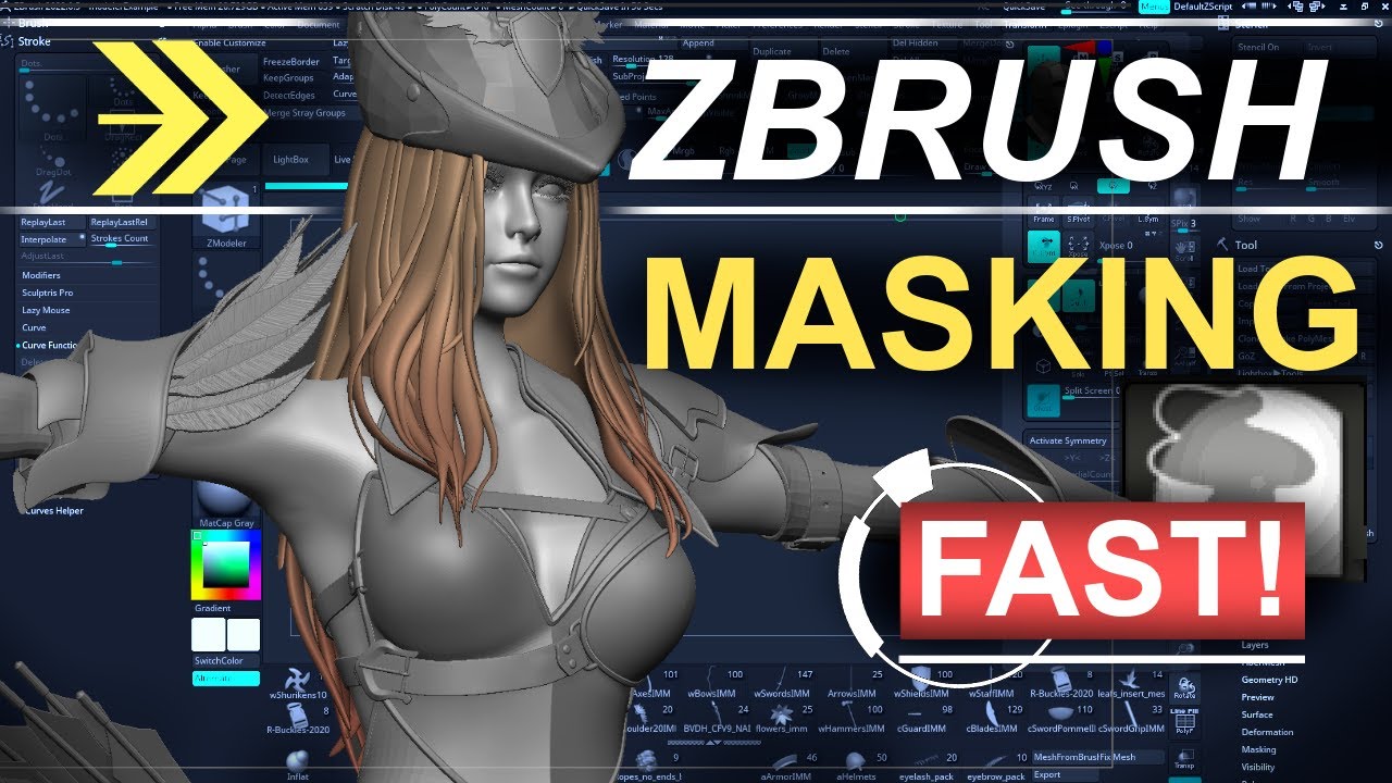 how to remove mask zbrush