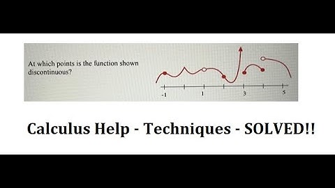 Removable, Jump, Infinite discontinuity - At which points is the function shown discontinuous?