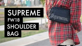 supreme fw18 shoulder bag black