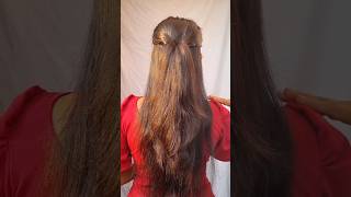try  half up ponytail hairstyle hack with claw clip/hair hairstyle hairtutorial hacks shorts