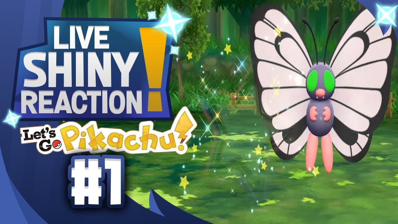 MY FIRST SHINY ✨SHINY BUTTERFREE LIVE REACTION✨ || KANTO LIVING DEX #1 - Pokémon LGPE