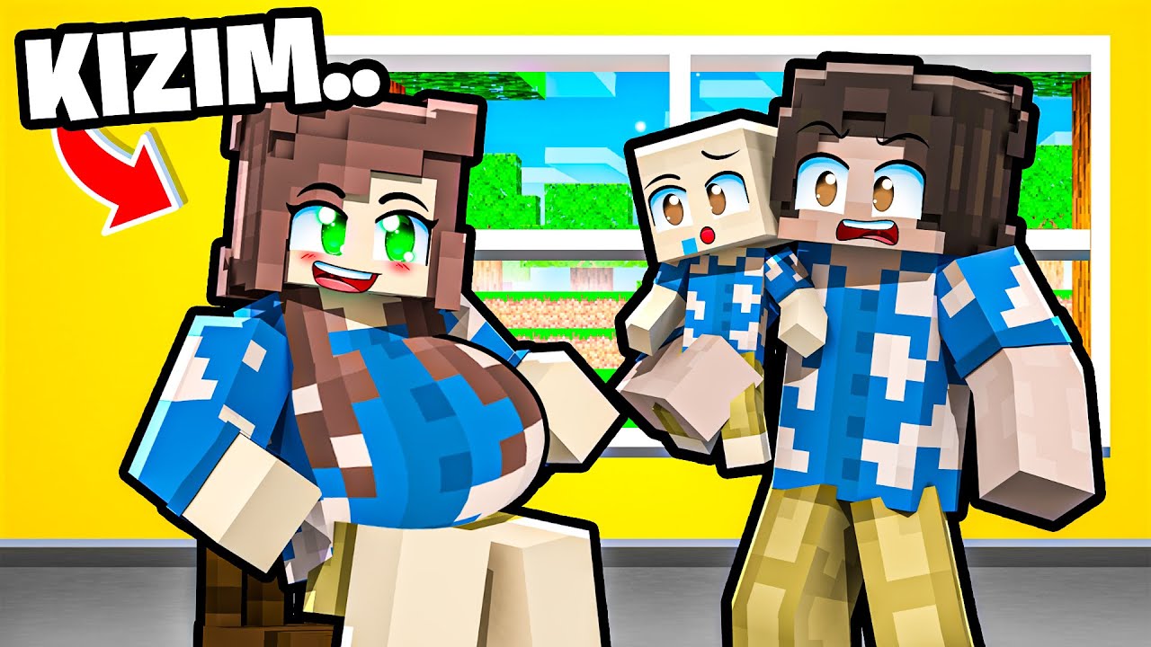 Minecraft'ta BİR KIZIM OLDU... 😊