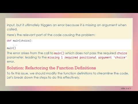 Fixing the missing 1 required positional argument Error in Python Code