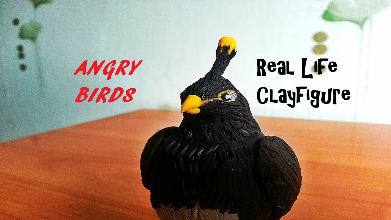 Angry Birds - real life clay figure (Bomb bird) - YouTube