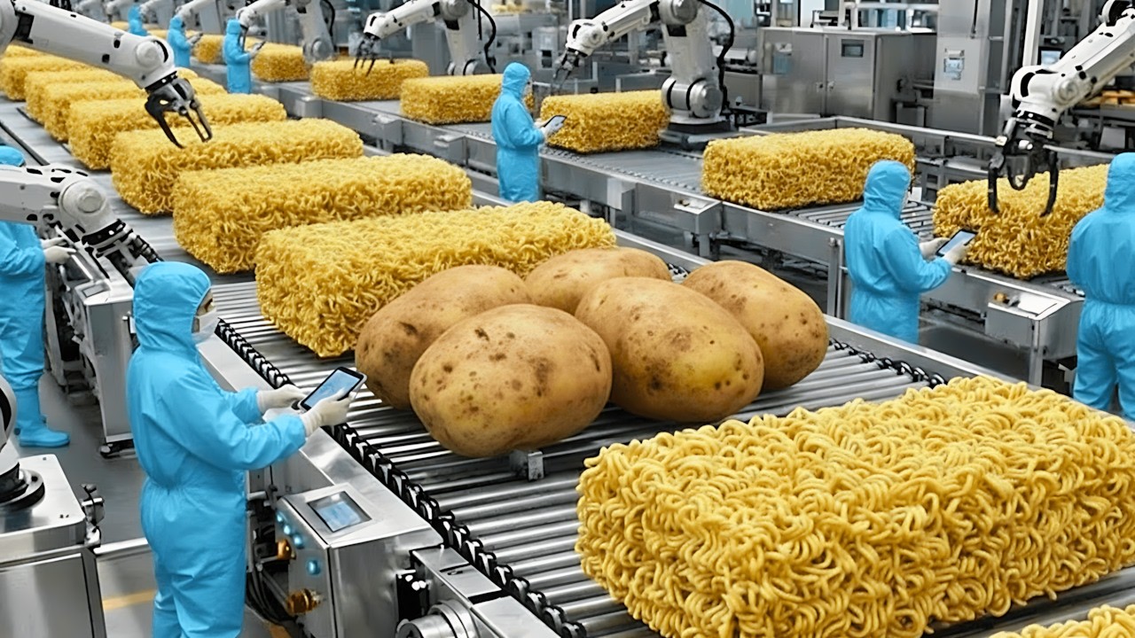 Cómo Transforman Papas en Millones de Fideos | Proceso de Producción Real