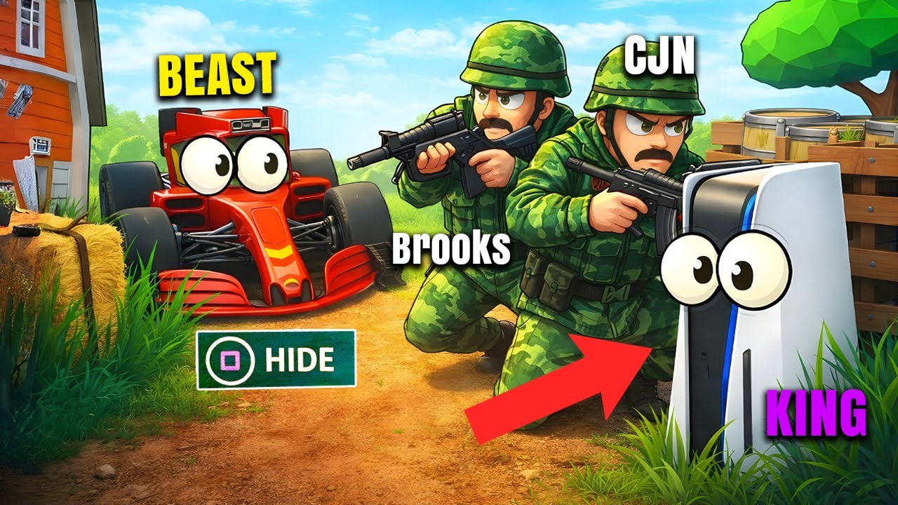 HIDING as a CAR and a PS5 Confused Them on NEW Peekaboo Map 😂