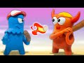 Momo and Tulus - Baseball Match | Funny Monster Cartoons for Kids | Cartoon Candy