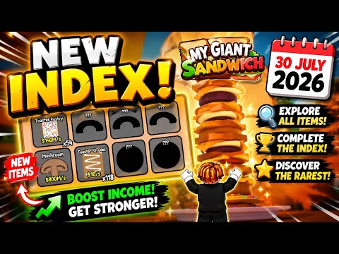 My Giant Sandwich All Index | 30 July 2026
