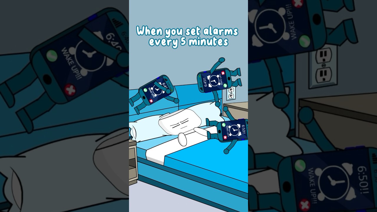 When you set alarms every 5 minutes 😂😂 animation animationmeme cartoon relatable mrmello