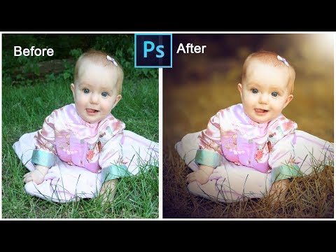 Photoshop cc Tutorial : Outdoor Portrait Edit (Child) - Blur Background