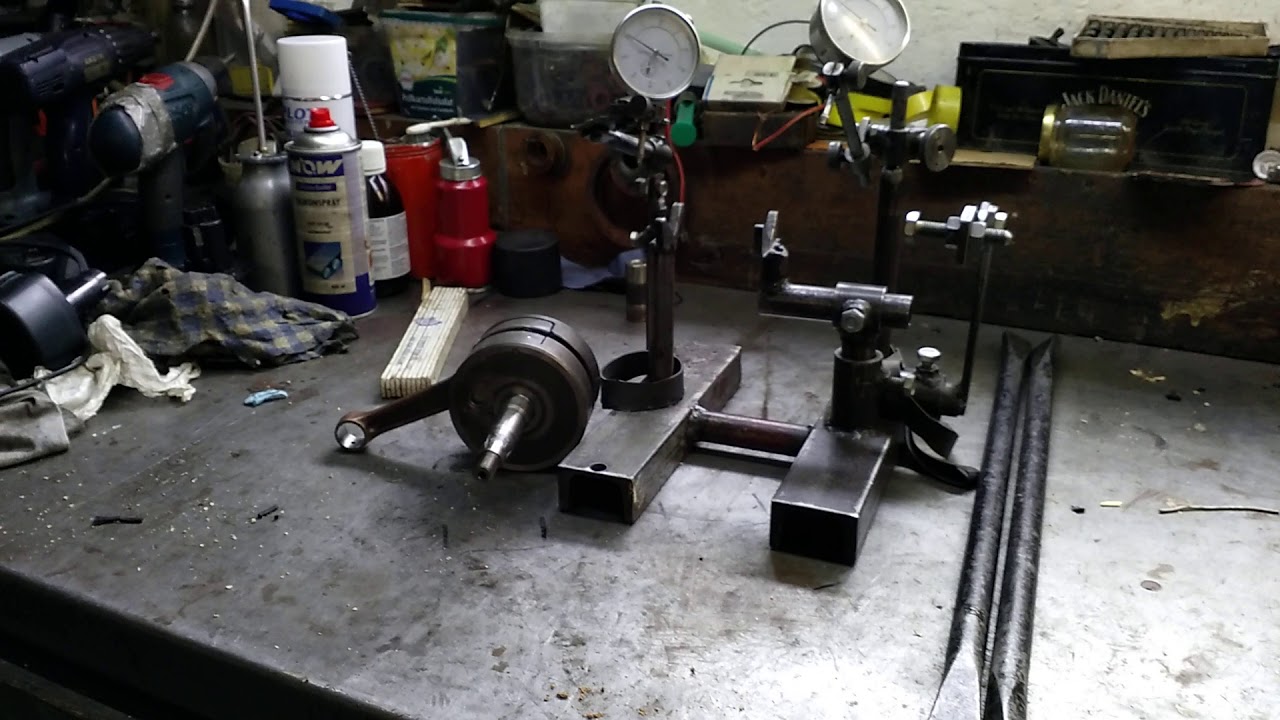 Kurbelwelle auseinander, zusammen pressen und ausrichten