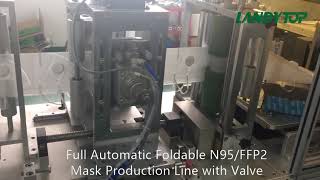 Full Automatic Foldable N95, FFP2 Mask Production Line with Valve