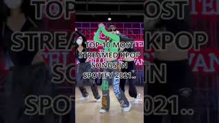 TOP 10 MOST STREAMED KPOP SONGS IN SPOTIFY 2021... read description..
