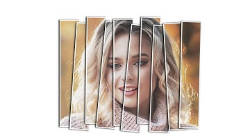 Collage of vertical panels/ Photoshop effects tutorial/ Photo effects